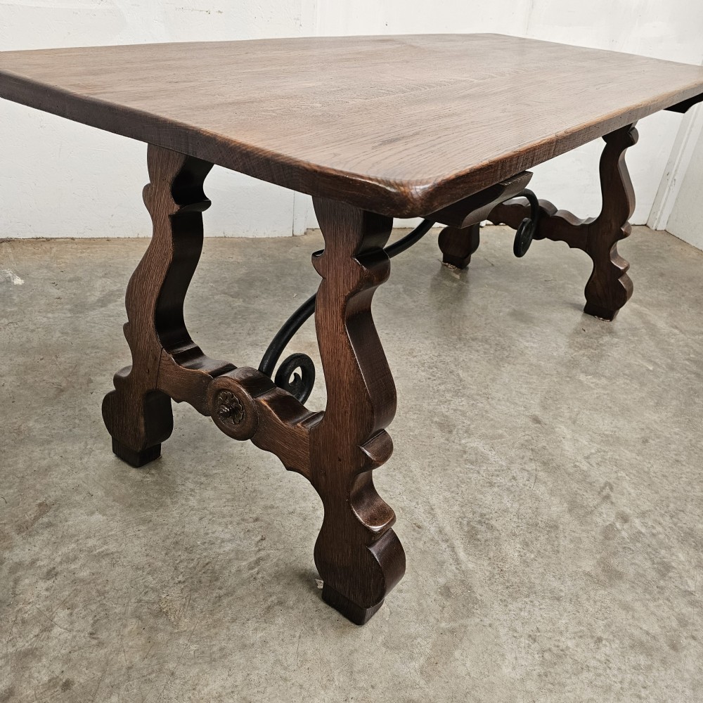 Spanish Oak Trestle Table View VI