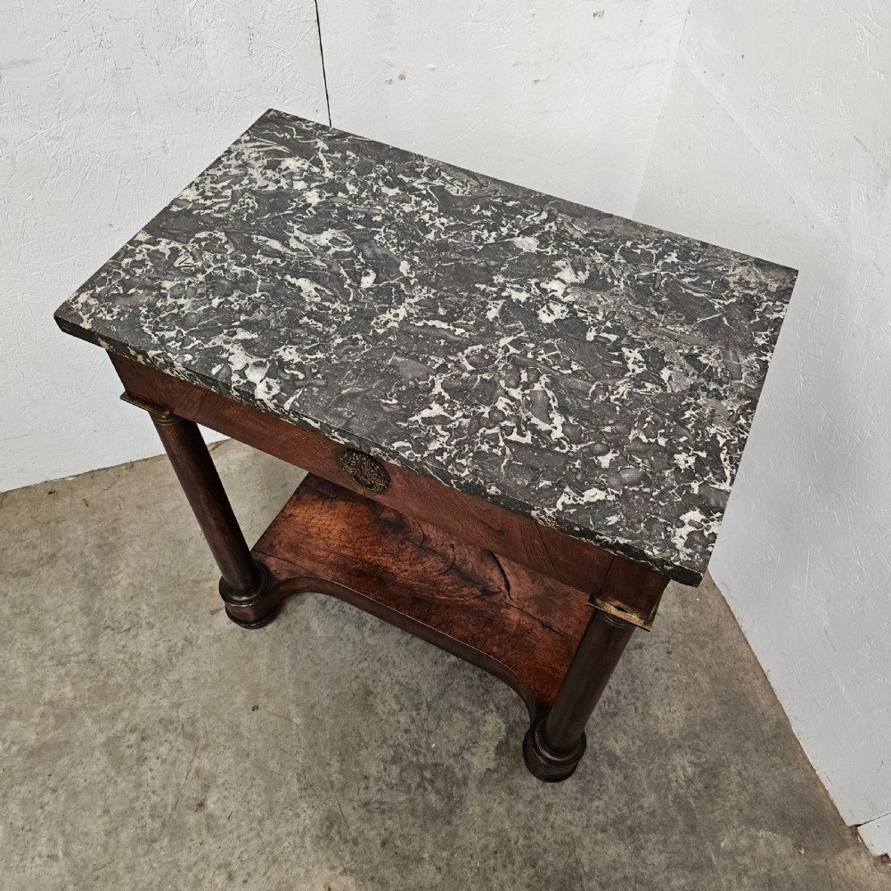 French Empire Marble Top Console View II