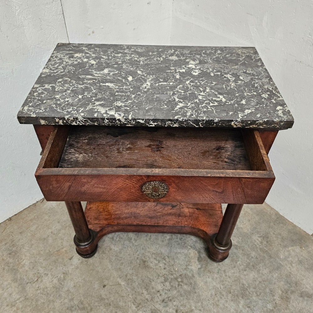 French Empire Marble Top Console View V