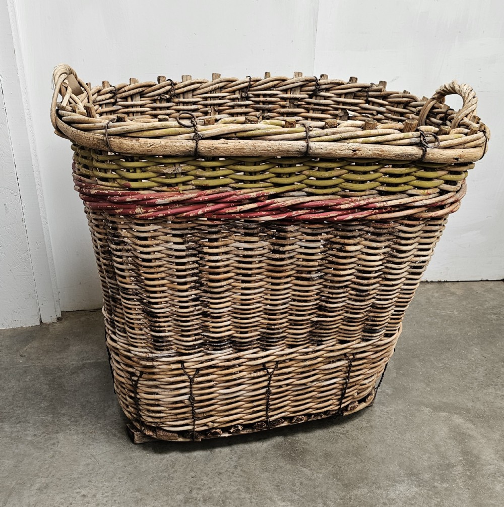 French Champagne Harvest Basket (Log Basket)
