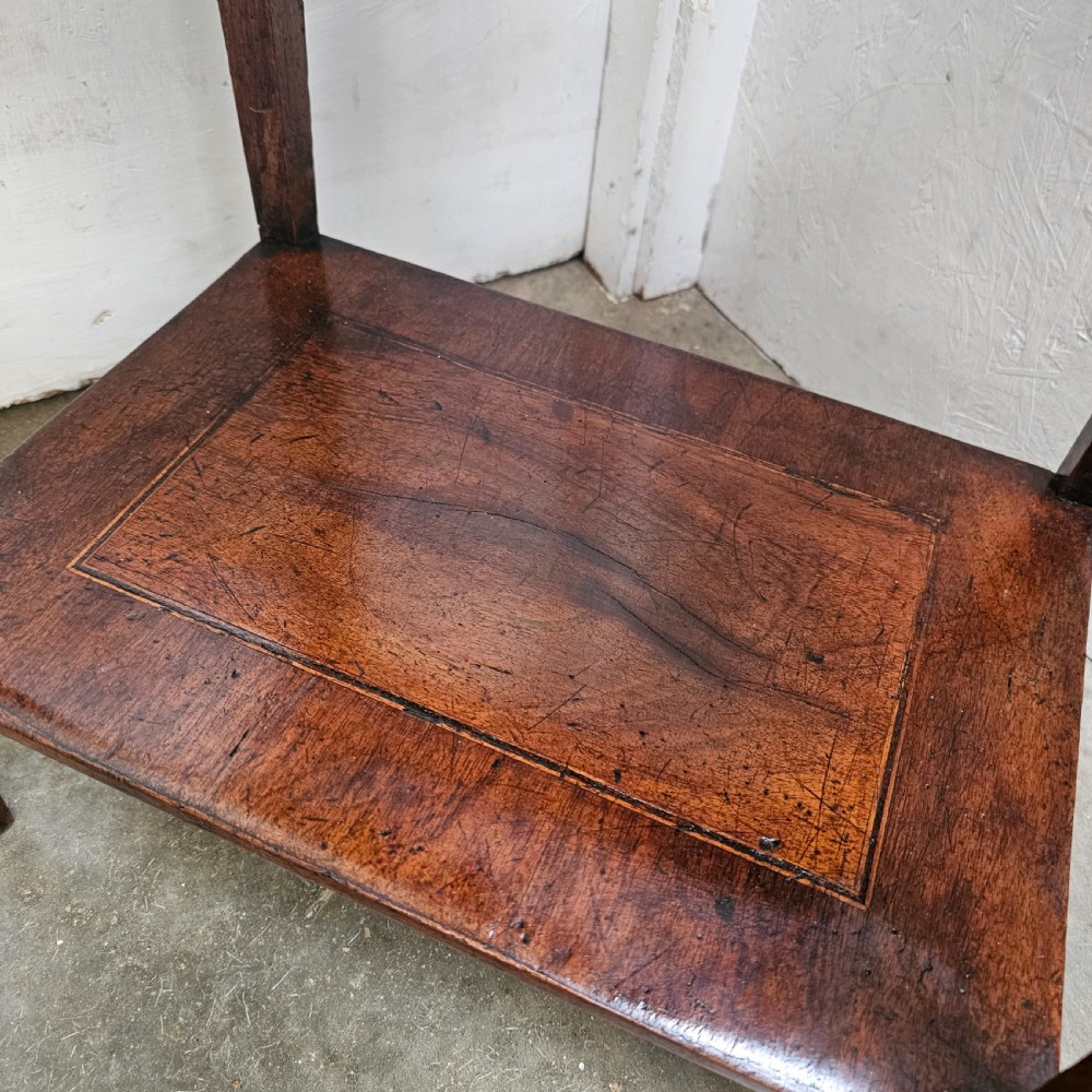 French Walnut & Marble Nightstand View V