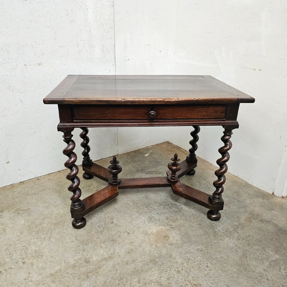 French Walnut Barley Twist Table