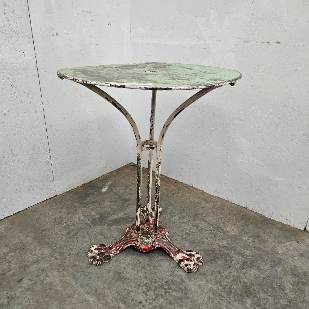 French Tole & Iron Cafe Table