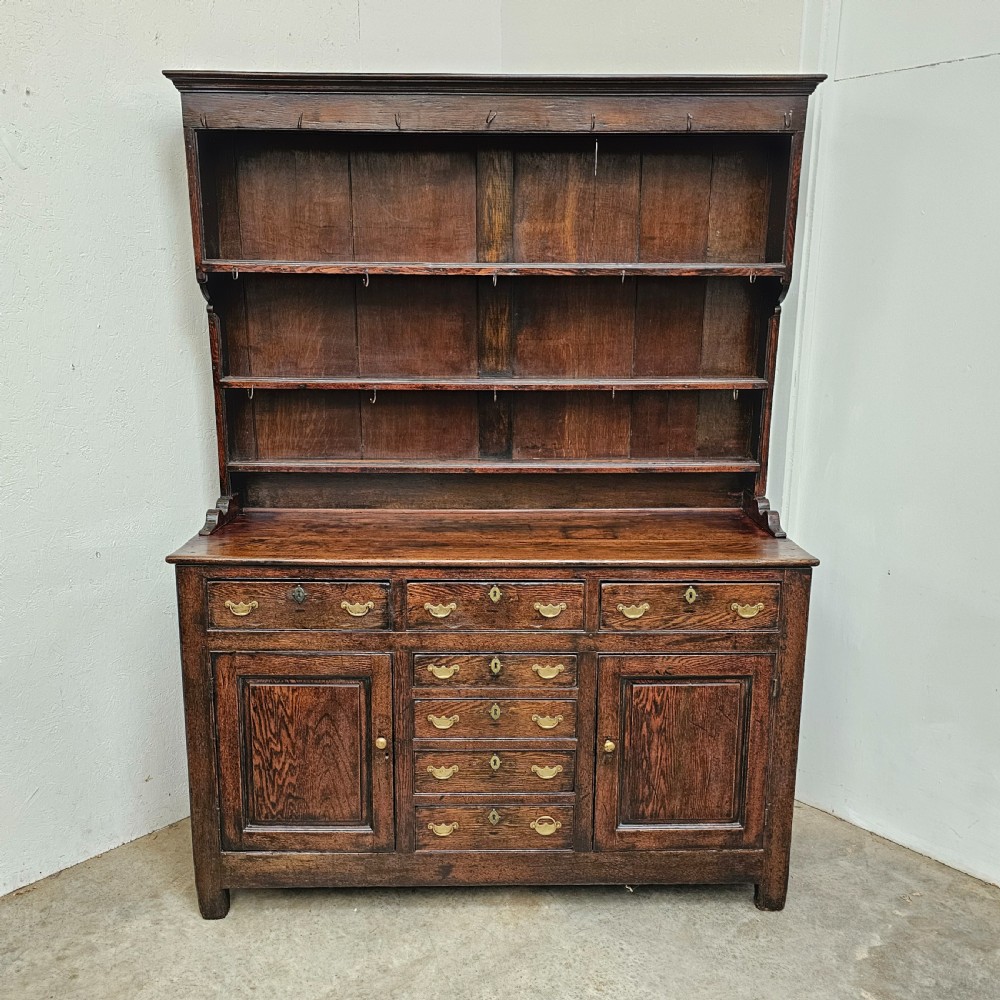 English Oak Dresser With Original Cup Hooks
