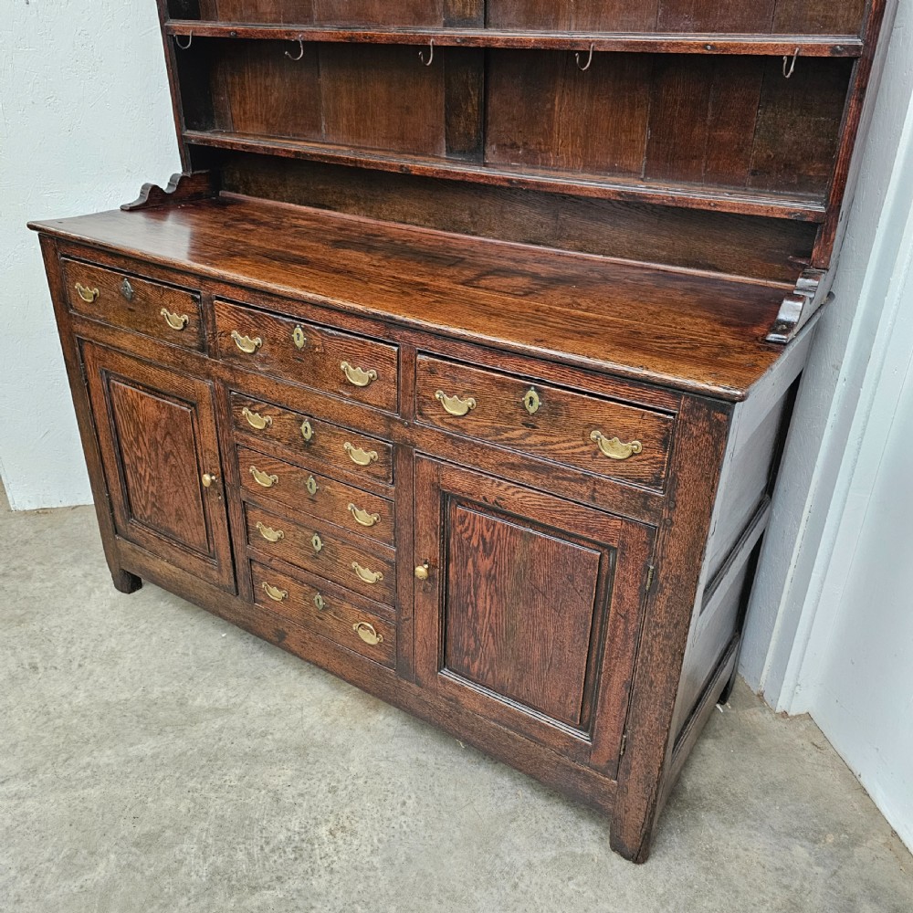 English Oak Dresser With Original Cup Hooks View II