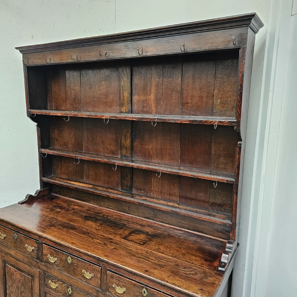 English Oak Dresser With Original Cup Hooks View V