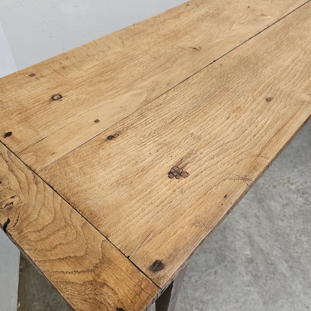 Long French Oak Serving Table With Drawer View III