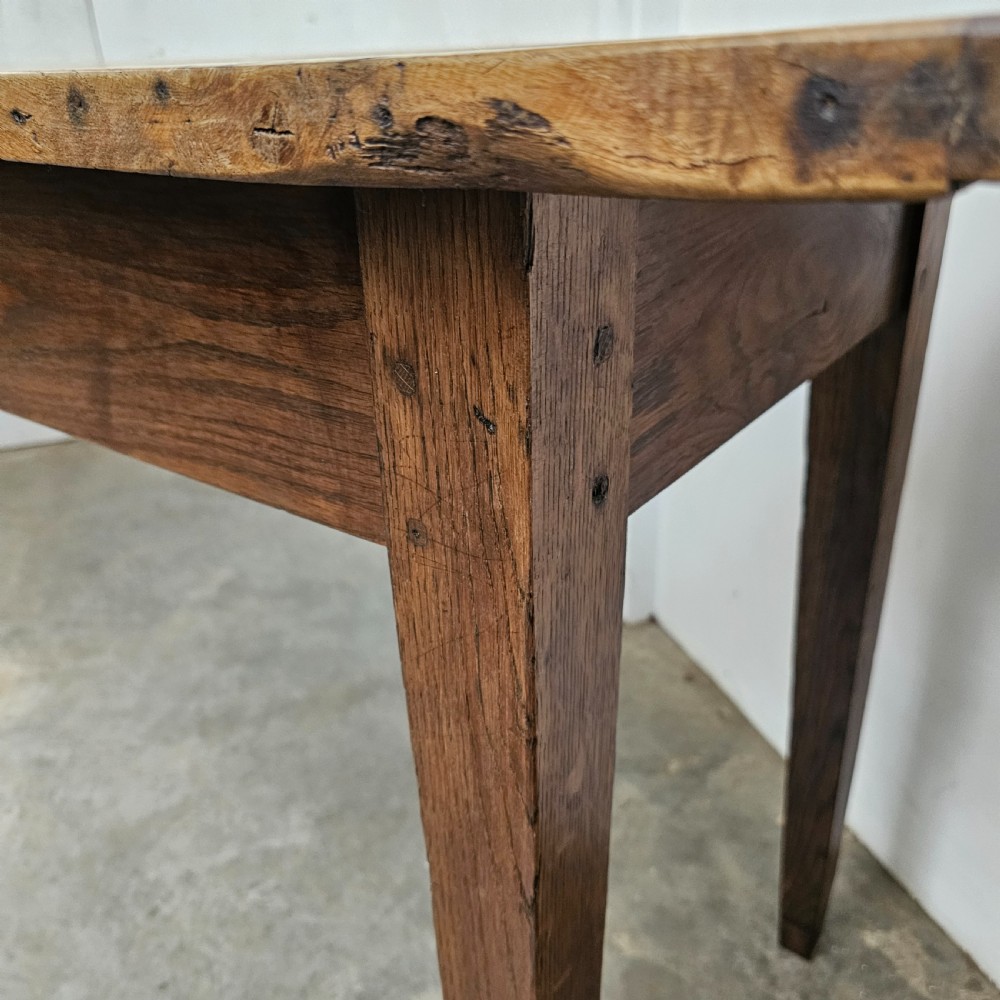 Long French Oak Serving Table With Drawer View VII