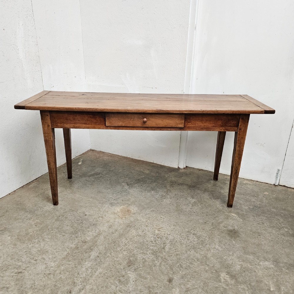 French Cherry Serving Table With Drawer