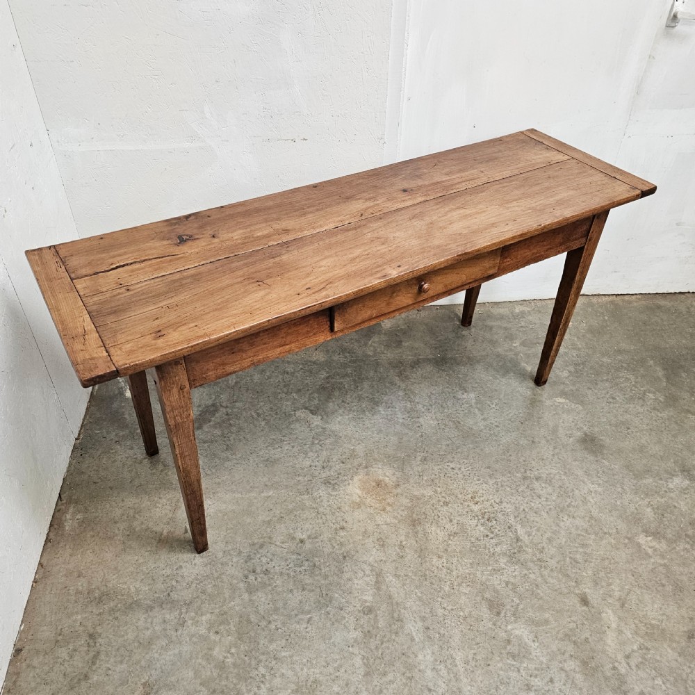 French Cherry Serving Table With Drawer View II