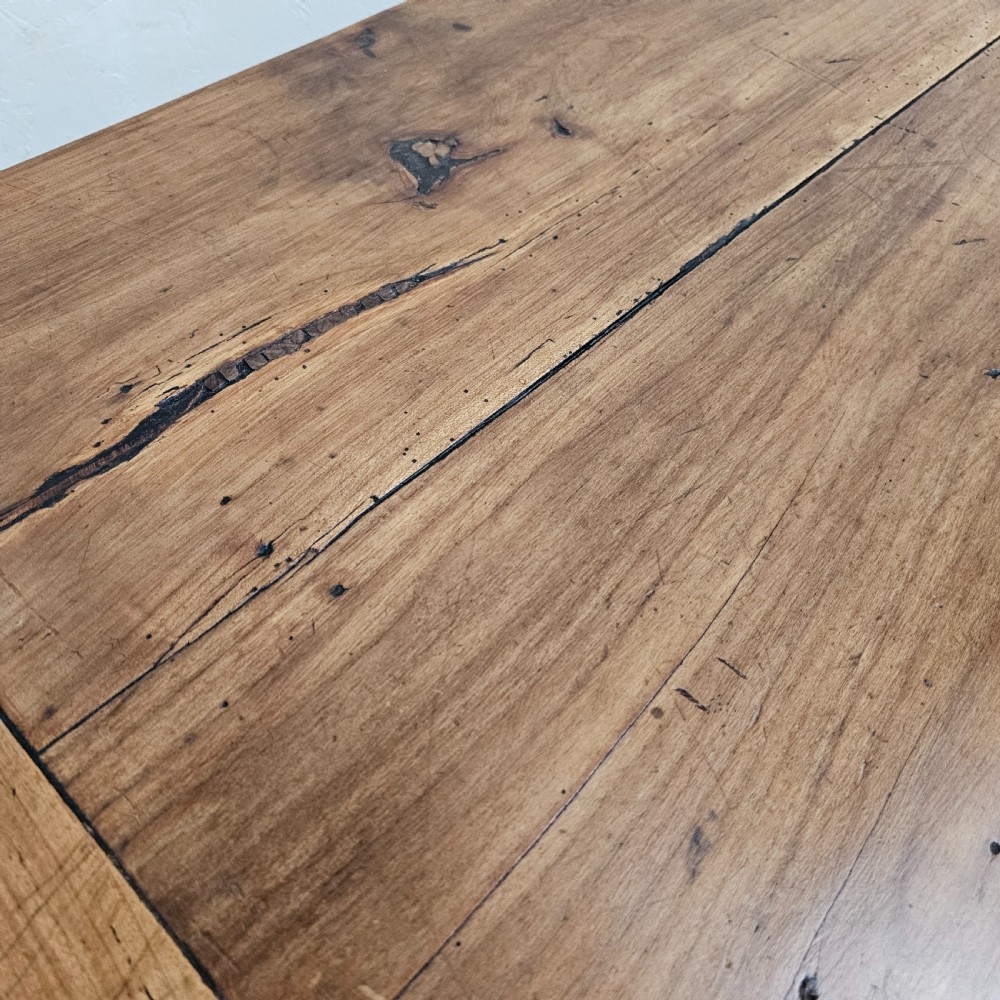 French Cherry Serving Table With Drawer View III