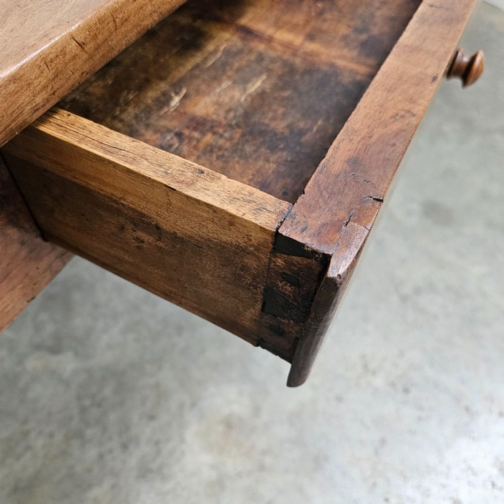 French Cherry Serving Table With Drawer View VI