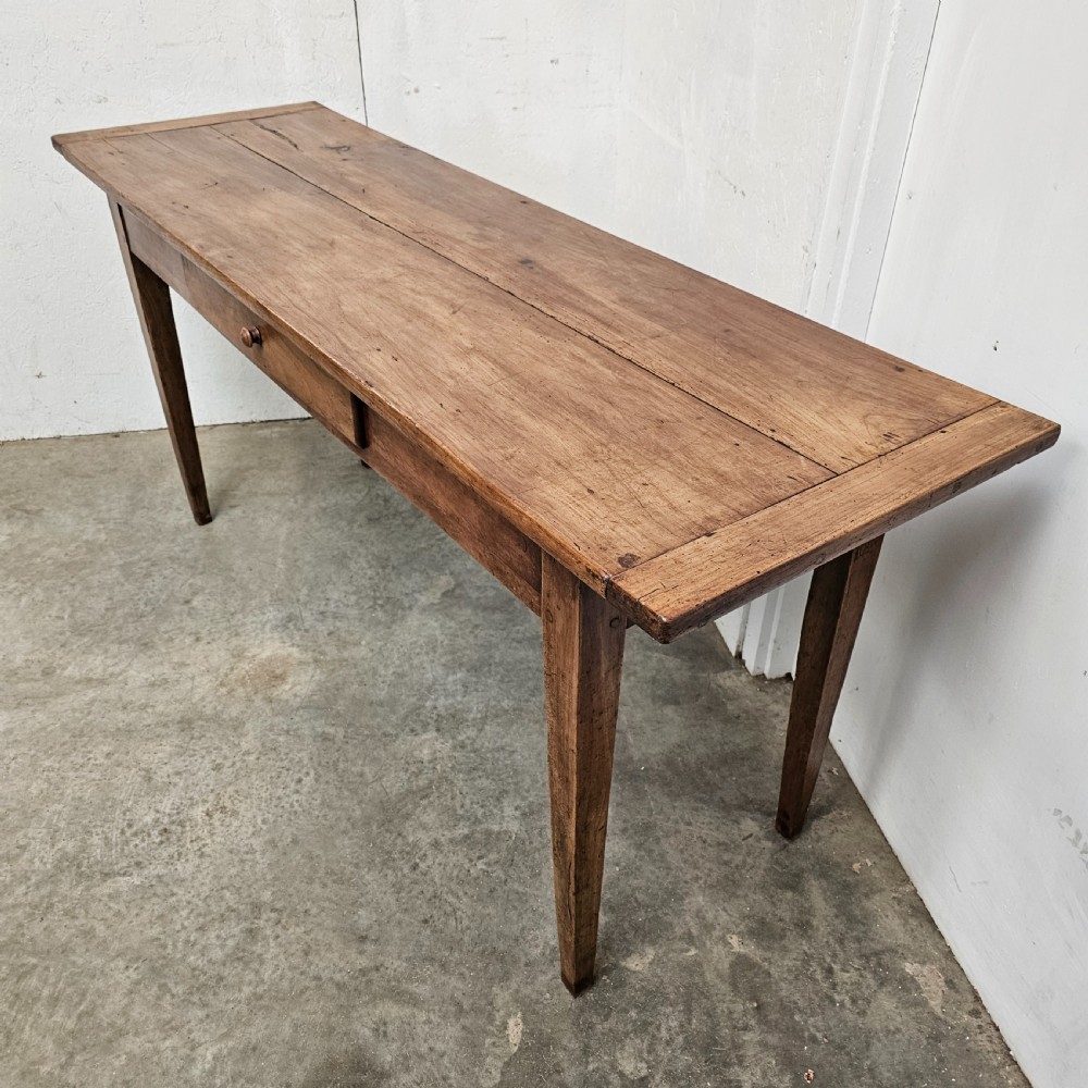 French Cherry Serving Table With Drawer View VII