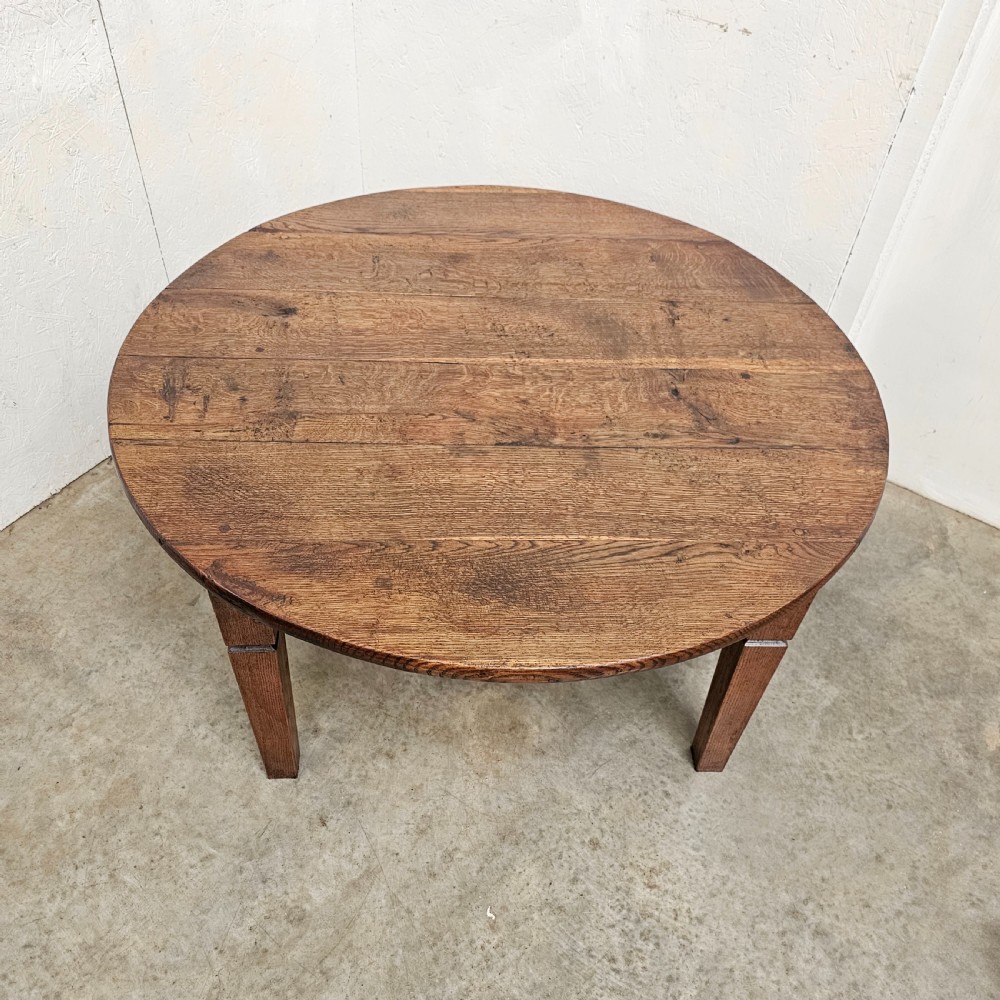 19th Century French Oak Low Table With Drawer View II
