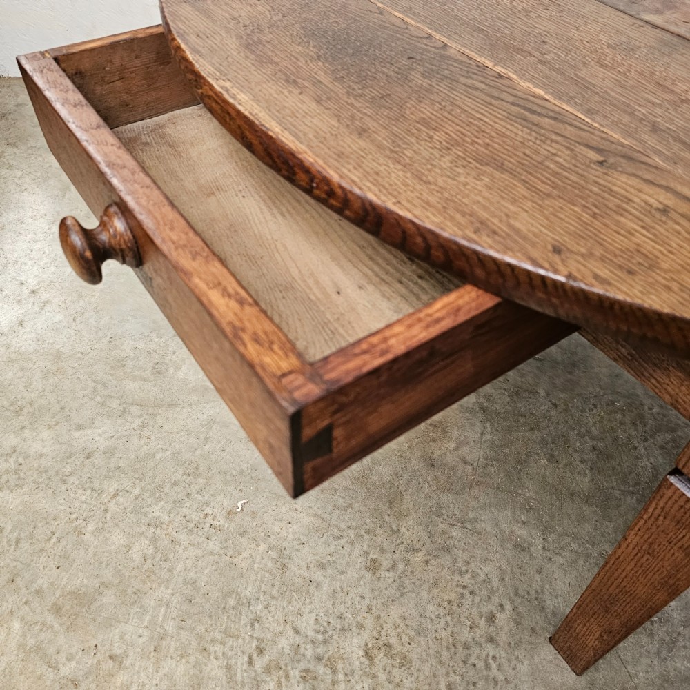 19th Century French Oak Low Table With Drawer View IV