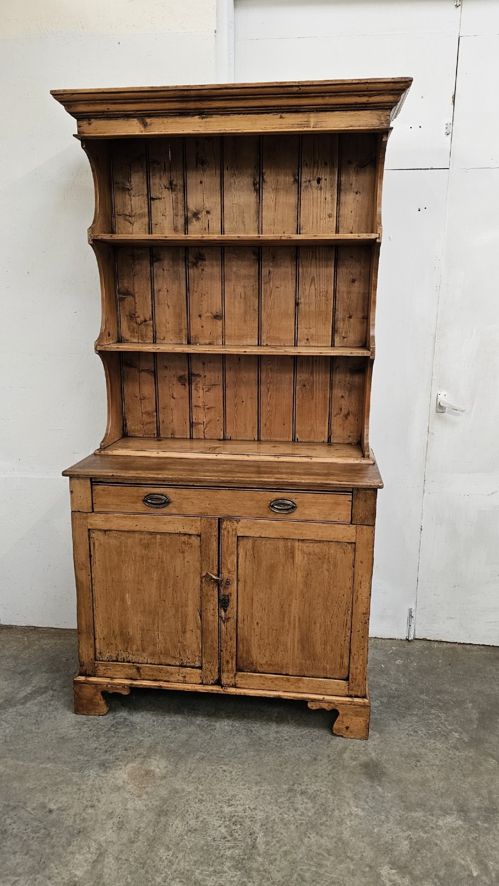 English Pine Two Part Dresser
