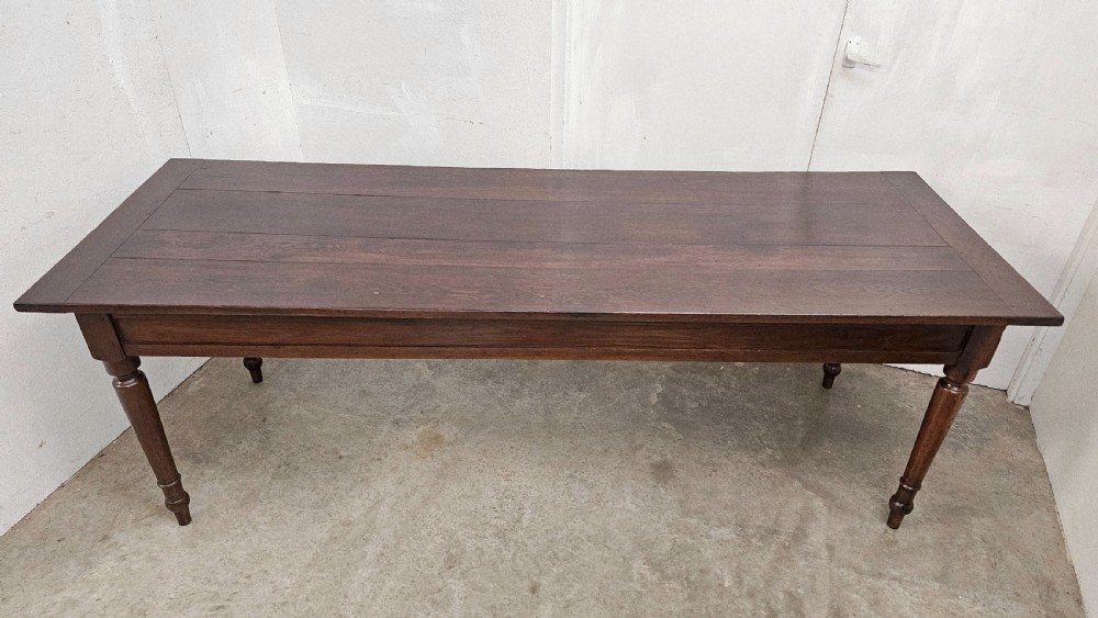 French Oak Turned Leg Dining Table View II