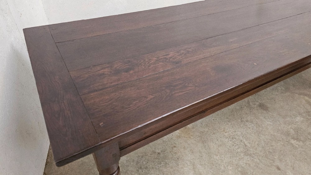 French Oak Turned Leg Dining Table View IV