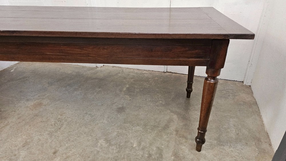 French Oak Turned Leg Dining Table View V