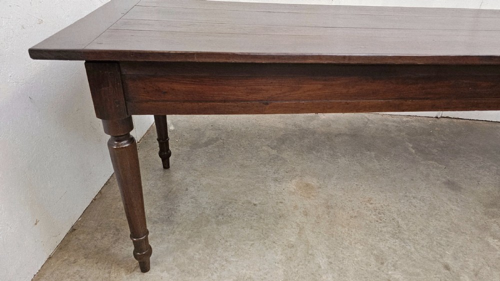 French Oak Turned Leg Dining Table View VII
