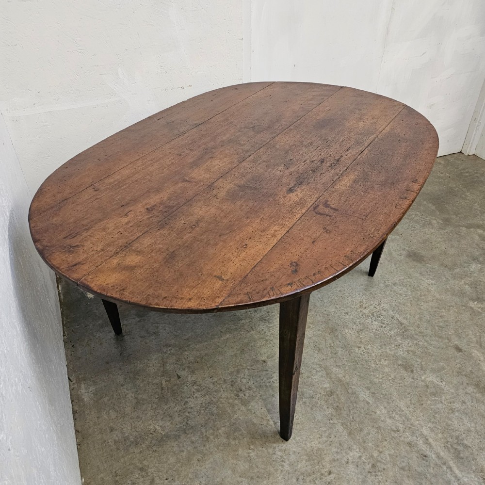 French Pearwood Oval Farmhouse Table View II