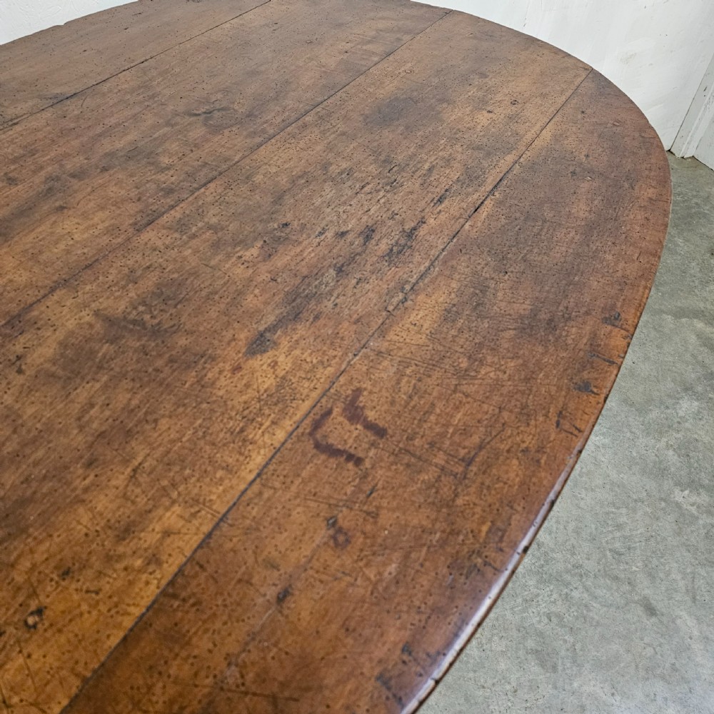 French Pearwood Oval Farmhouse Table View III