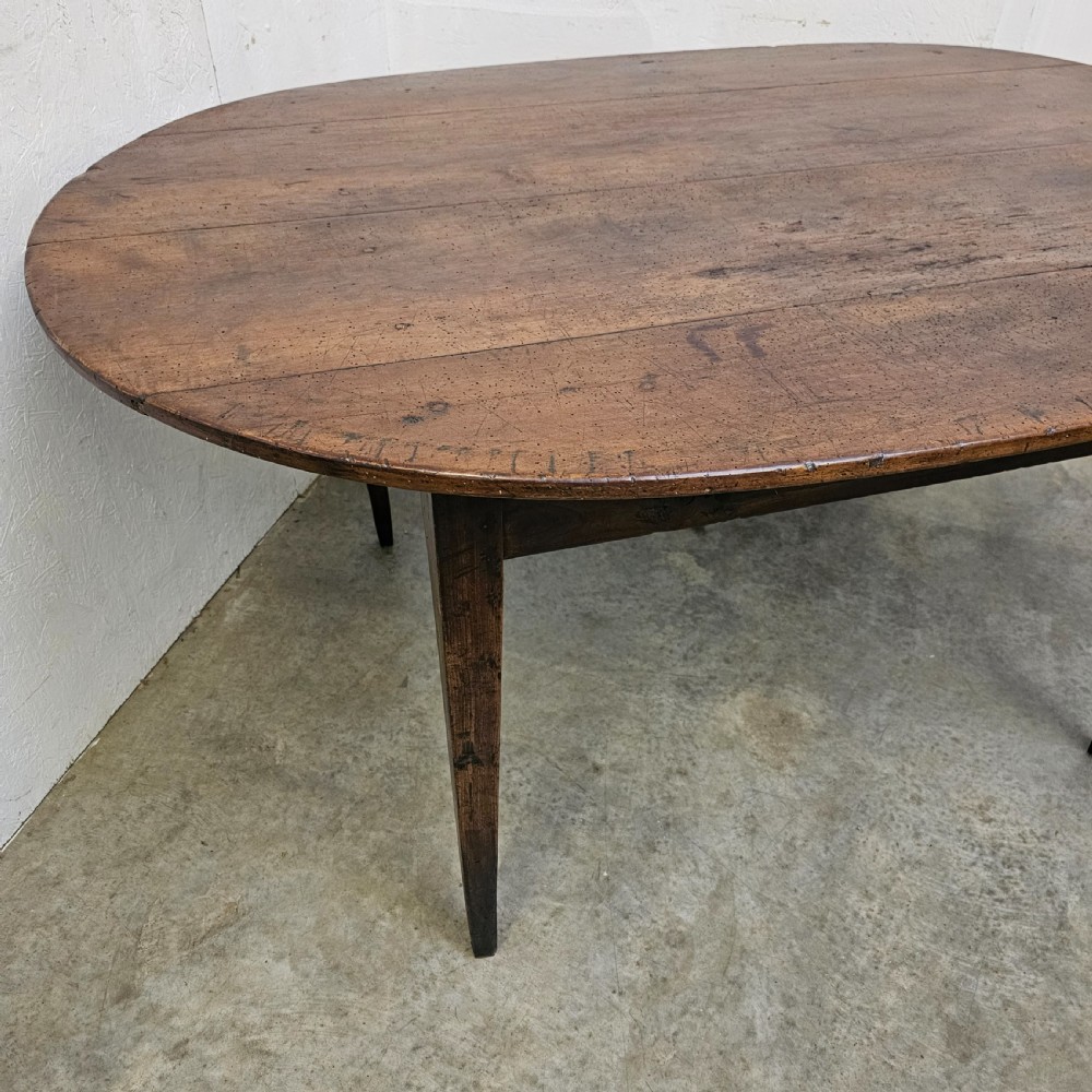 French Pearwood Oval Farmhouse Table View V