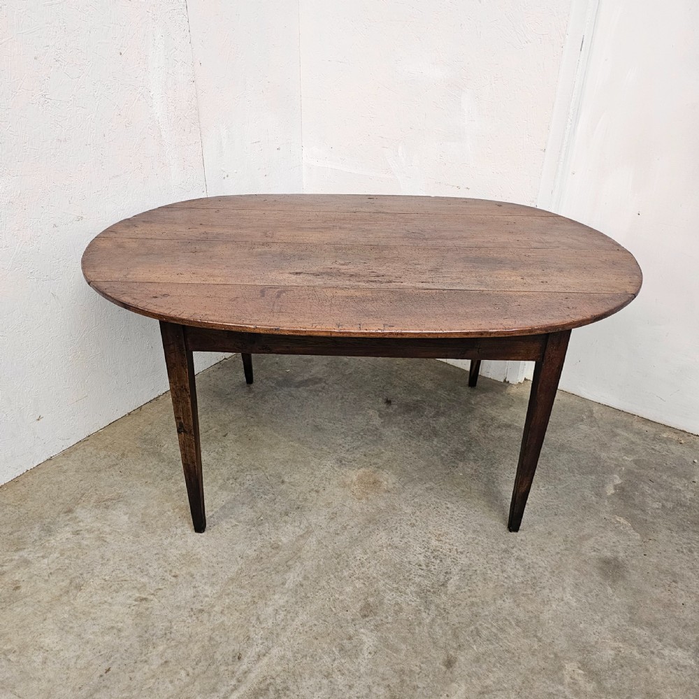 French Pearwood Oval Farmhouse Table View VI