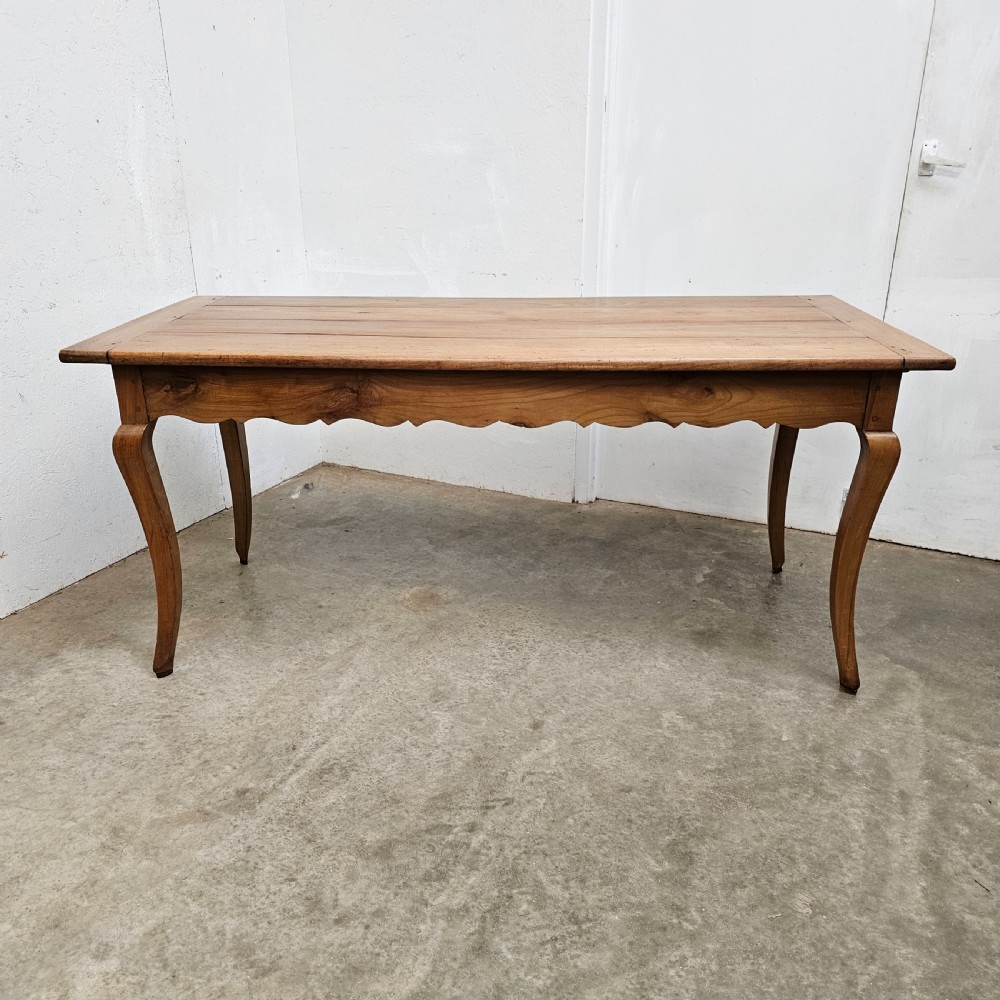 French Faded Cherry Dining Table With Drawer & Slide