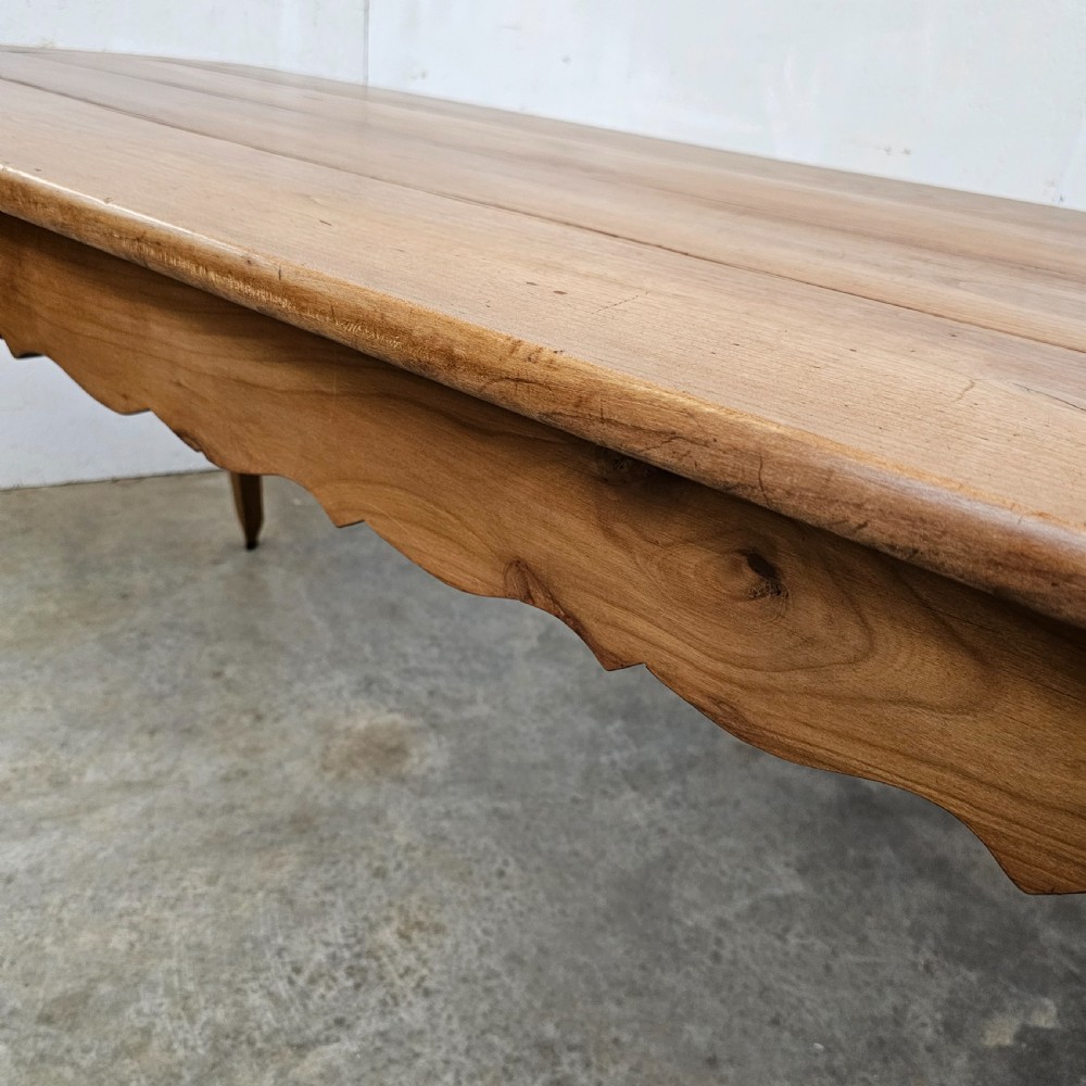 French Faded Cherry Dining Table With Drawer & Slide View IV