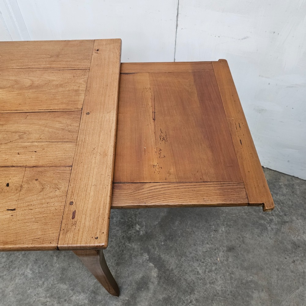 French Faded Cherry Dining Table With Drawer & Slide View VI