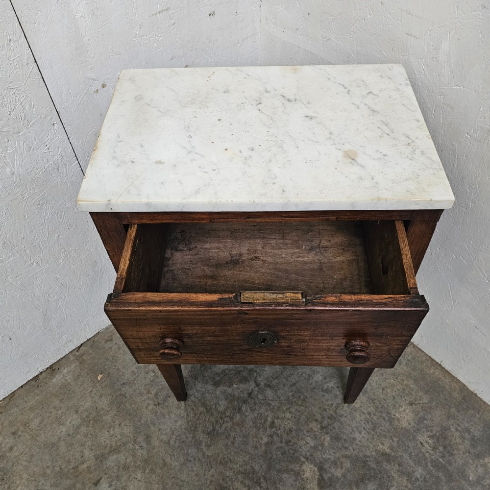 French Two Drawer Marble Top Chest View VII