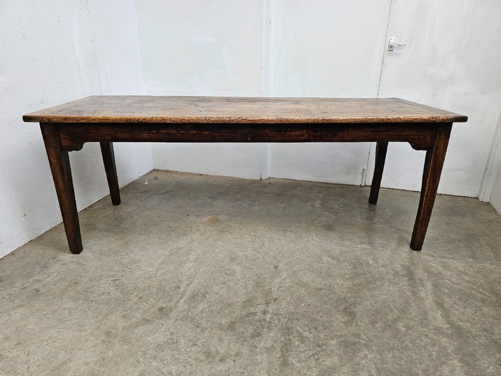 French Rustic Pine & Fruitwood Farm Table