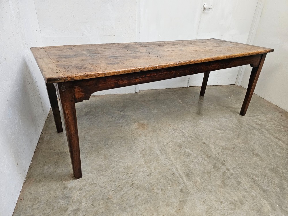 French Rustic Pine & Fruitwood Farm Table View III