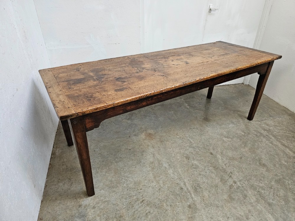 French Rustic Pine & Fruitwood Farm Table View IV