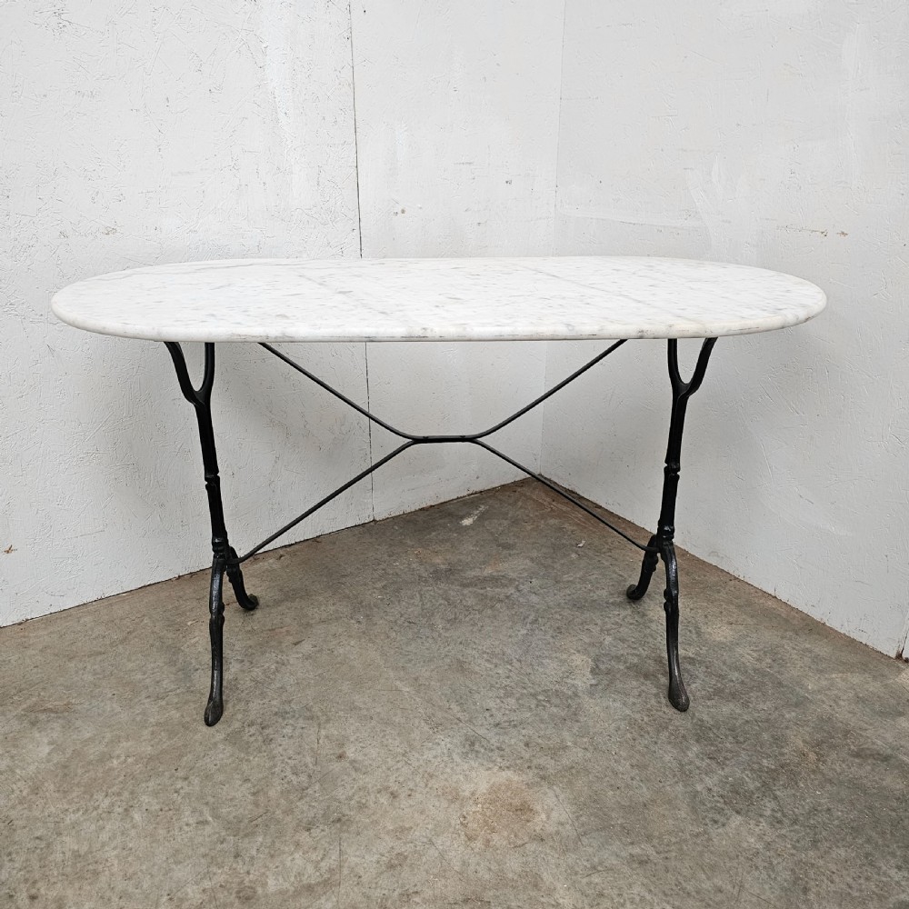 French Marble & Iron Bistro Table View II