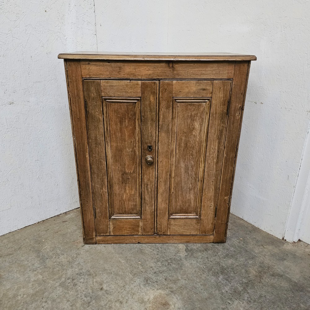 English Two Door Pine Pantry Cupboard