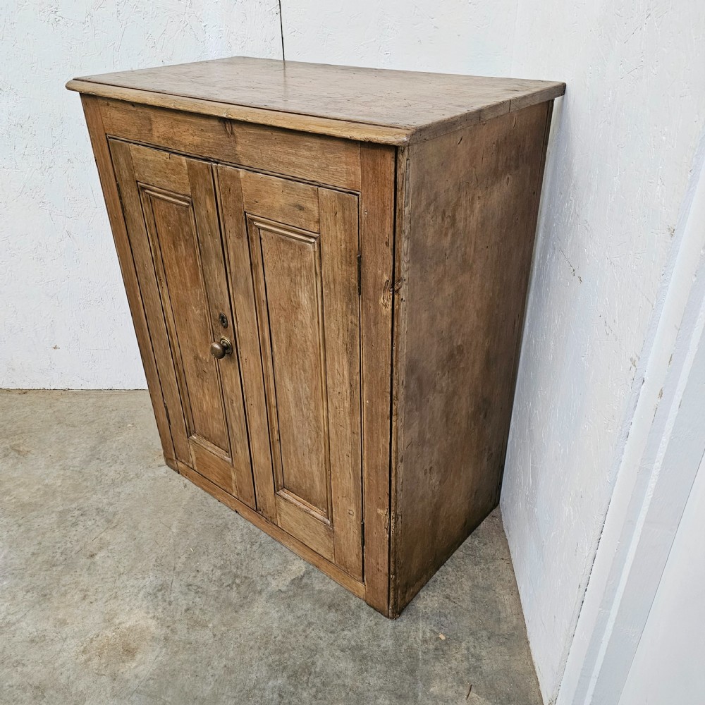 English Two Door Pine Pantry Cupboard View II