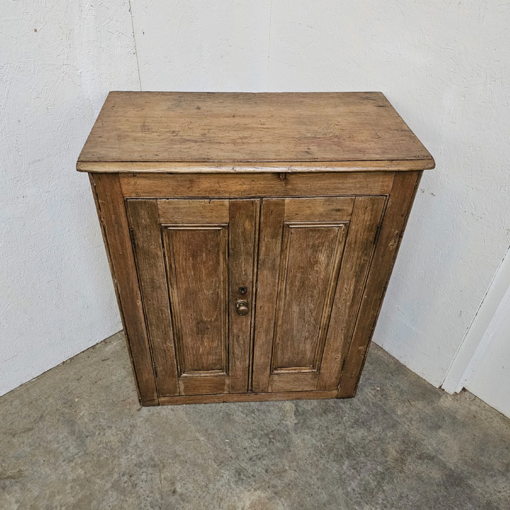 English Two Door Pine Pantry Cupboard View V
