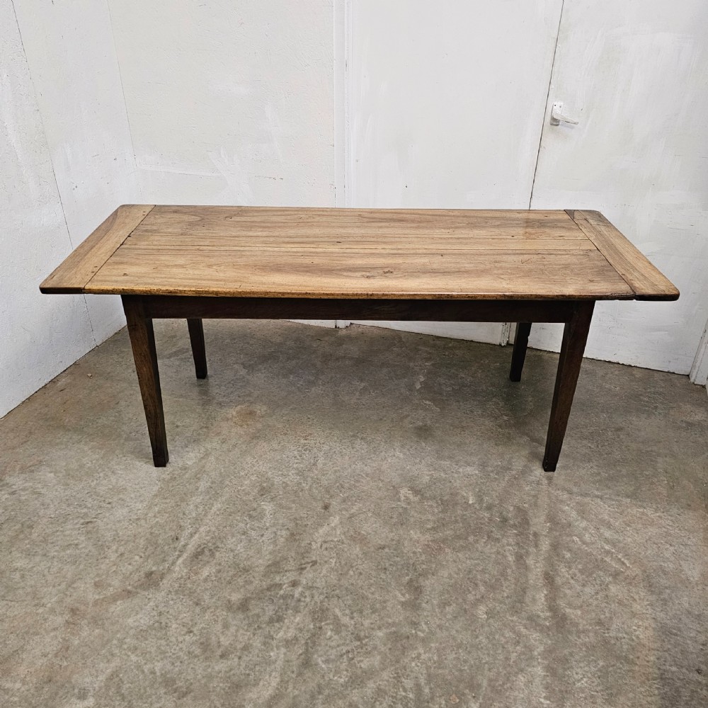 French C19th Faded Walnut Farmhouse Table View III