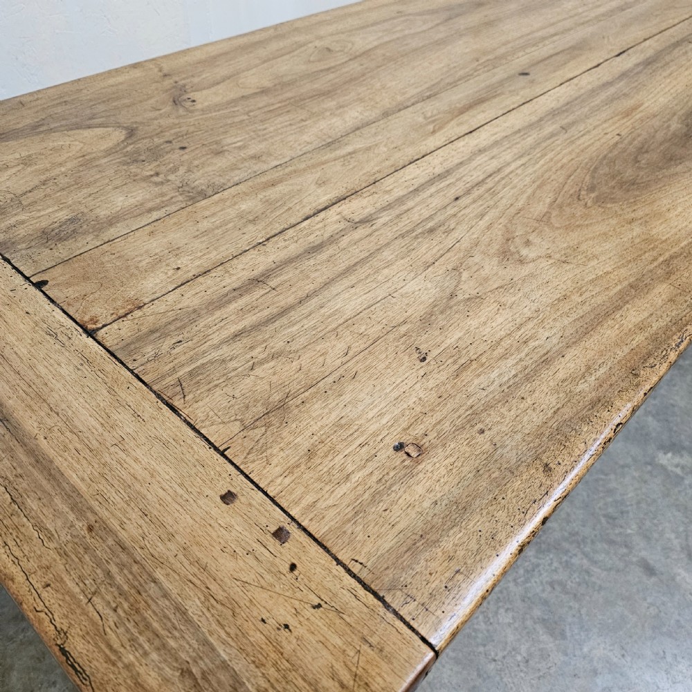 French C19th Faded Walnut Farmhouse Table View IV
