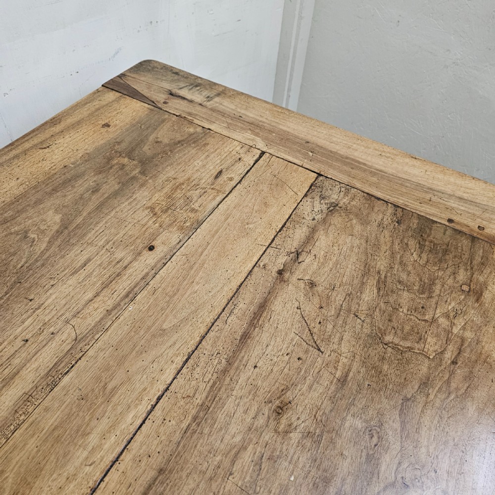 French C19th Faded Walnut Farmhouse Table View VI