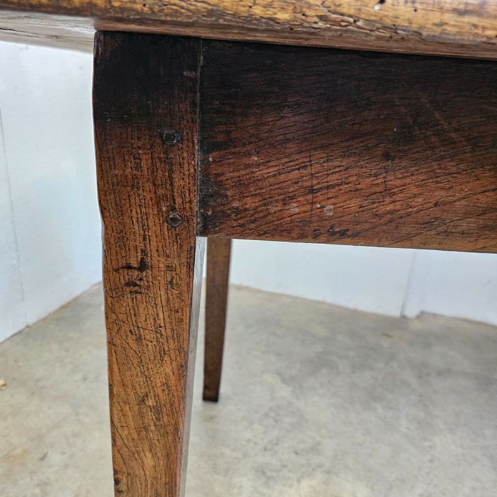 French C19th Faded Walnut Farmhouse Table View VII