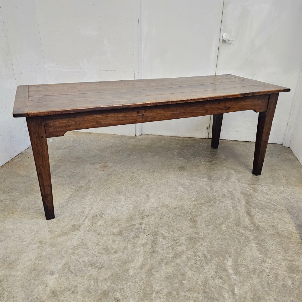 French 19th Century Walnut Farm Table View II