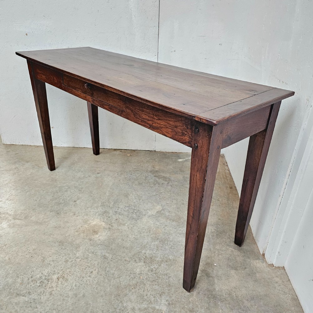 French Oak Console With Drawer