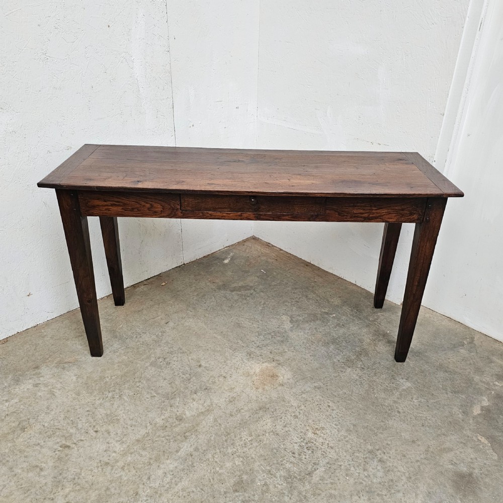 French Oak Console With Drawer View II