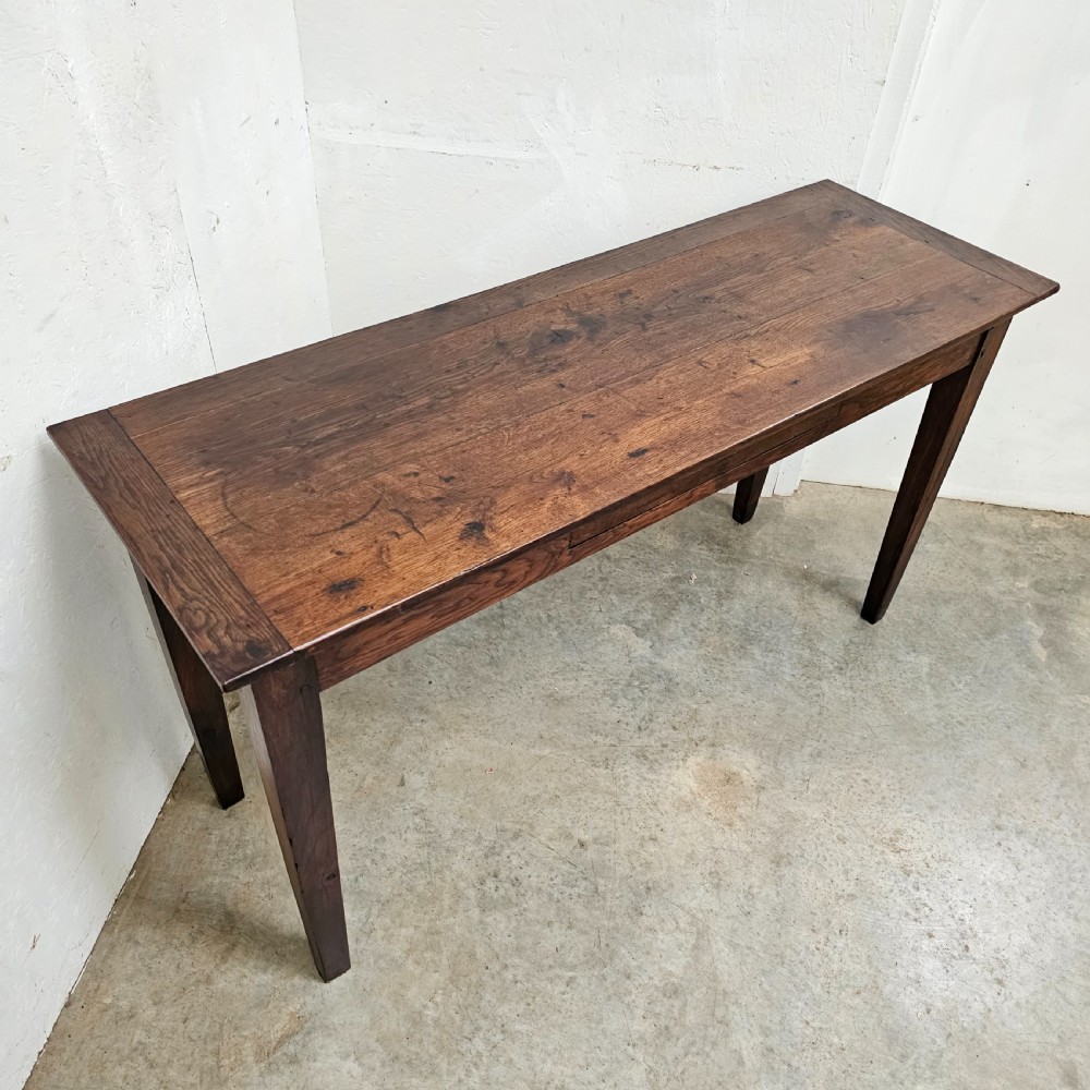 French Oak Console With Drawer View III