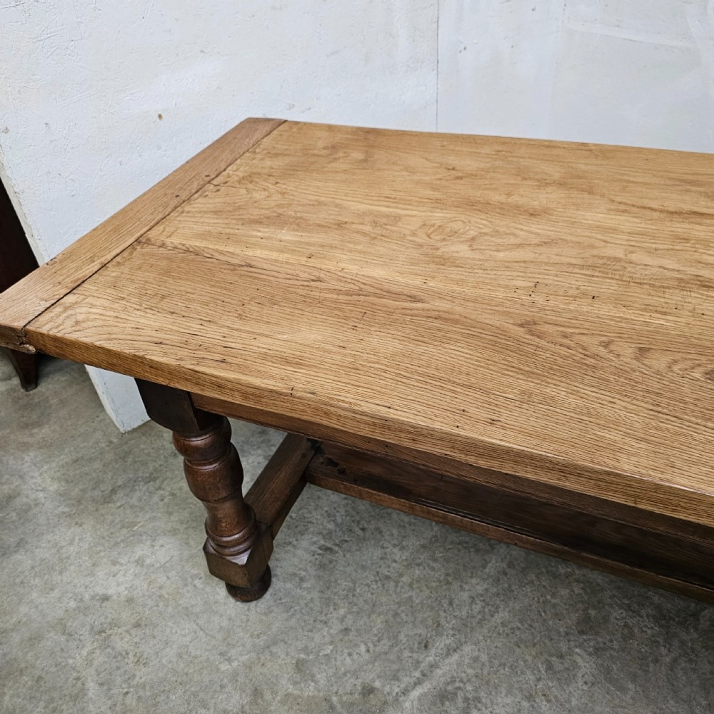 Substantial French Oak Farmhouse Table View V