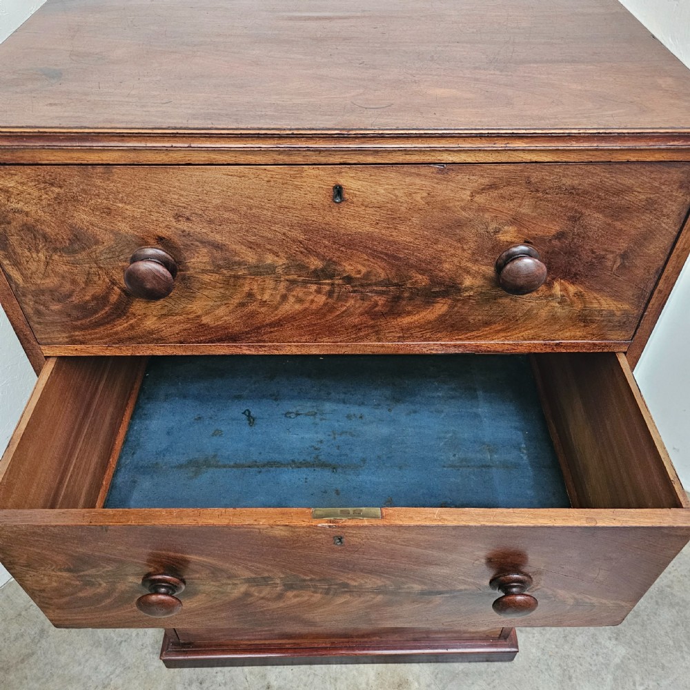 Tall English Four Drawer Mahogany Chest View VII