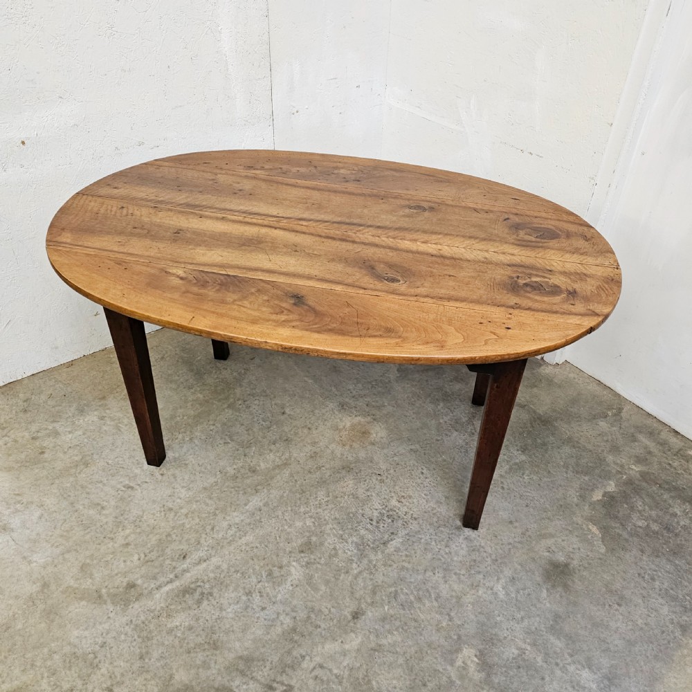Stunning French Oval Dining Table (Book-Matched Walnut) View II